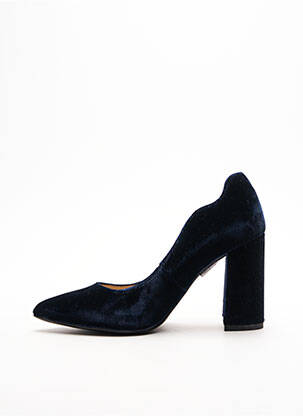 Pantofi cu toc toc pătrat toc de 7 la 9 cm albastru NERO GIARDINI femeie