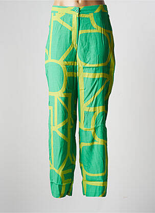 Pantalon drept țesătură crep mărime normală verde ONLY femeie