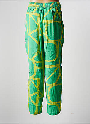 Pantalon drept țesătură crep mărime normală verde ONLY femeie