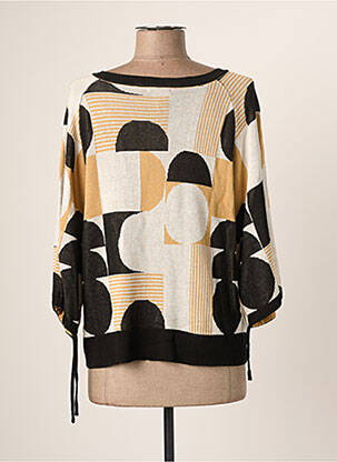 Top elasticitate mâneci lungi bej SKATÏE femeie