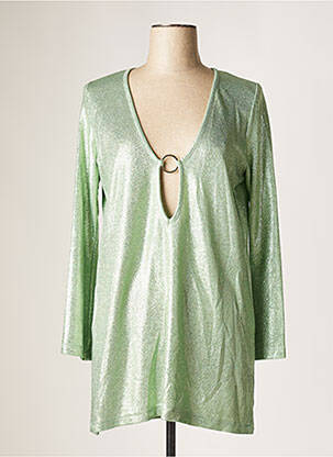 Top elasticitate mâneci lungi verde VIE TA VIE femeie