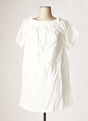 Rochie scurtă mâneci scurte mâneci scurte alb BOBBIE&BOB femeie