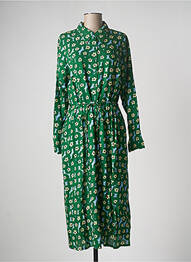 Rochie midi imprimeu floral mâneci lungi verde COMPAÑIA FANTASTICA femme