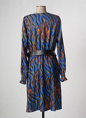 Rochie midi mâneci lungi mâneci lungi albastru XT STUDIO femeie