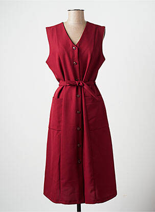 Rochie midi roșu MARIE DE MARCILLE femeie