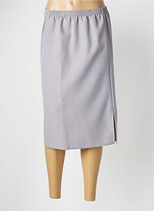 Fustă midi gri PLURIELLES femeie