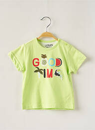 Tricou țesătură jersey mâneci scurte verde LOSAN garcon
