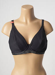 Sutien de costum de baie elasticitate sutien cupe întregi cu decolteu înalt negru CHERRY BEACH femeie