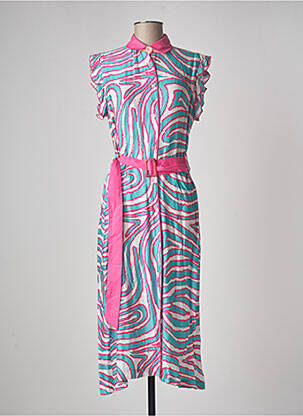 Rochie midi albastru PAME CARRIONI femeie