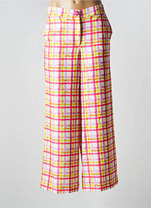 Pantalon larg roz PAME CARRIONI femeie