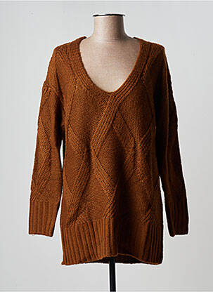 Pulover tunică maro SCHOOL RAG femeie