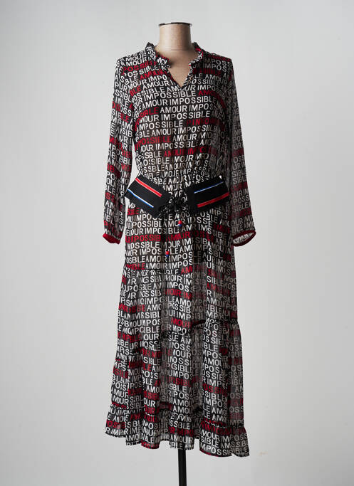 Rochie lungă negru POUPEE CHIC femeie