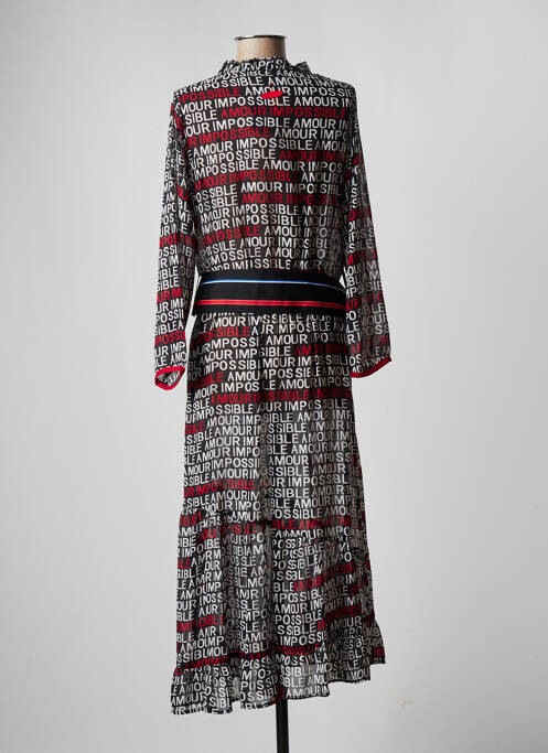 Rochie lungă negru POUPEE CHIC femeie