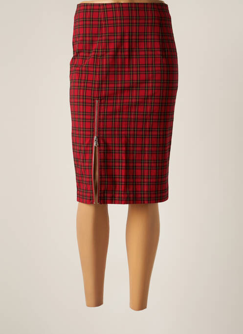 Fustă midi roșu SCHOOL RAG femeie