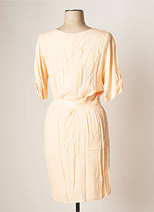 Rochie scurtă croială fluidă mâneci 3/4 portocalie YAYA femeie