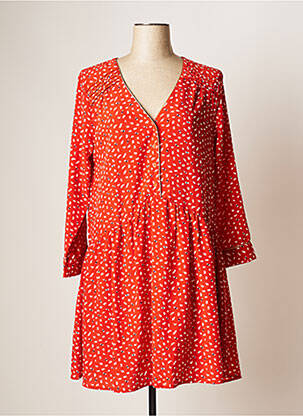 Rochie scurtă croială fluidă mâneci lungi gri CHERRY PARIS femeie