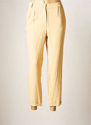 Pantalon 7/8 talie înaltă talie înaltă bej YAYA femeie