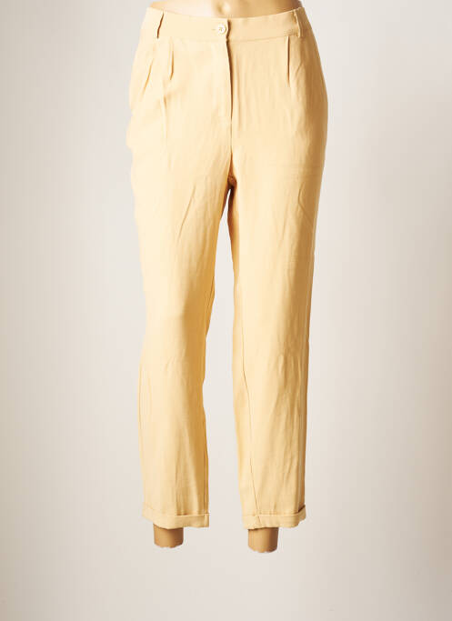 Pantalon 7/8 talie înaltă talie înaltă bej YAYA femme