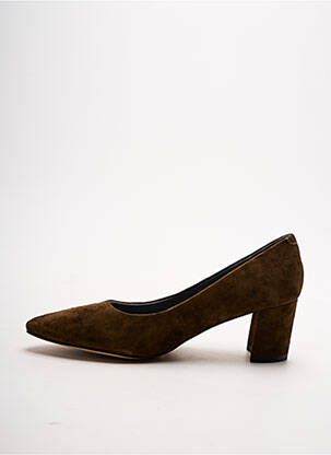 Pantofi cu toc nubuc toc de 4 la 6 cm verde FUGITIVE BY FRANCESCO ROSSI femeie