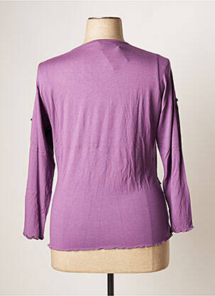Top țesătură jersey mâneci lungi violet JEAN GABRIEL femeie