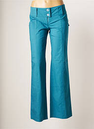 Pantalon drept elasticitate talie joasă albastru PRINCESSE NOMADE femeie