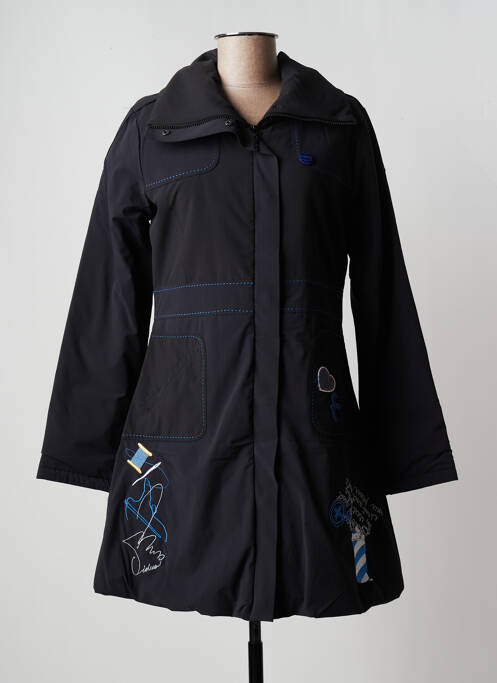 Palton lung negru SIDECAR femeie