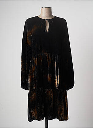 Rochie midi mâneci lungi mâneci lungi negru LAUREN VIDAL femeie