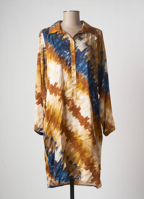 Rochie midi bej LAUREN VIDAL femeie