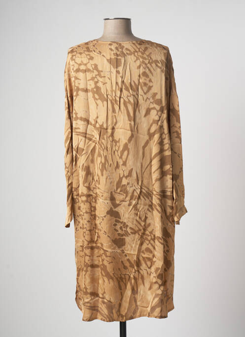 Rochie midi bej LAUREN VIDAL femeie