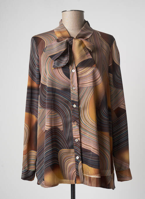 Cămașă maro LAUREN VIDAL femeie