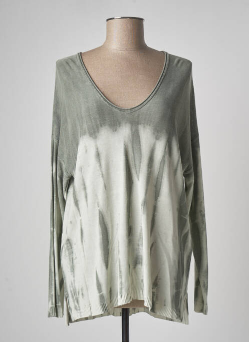 Pulover tunică mâneci lungi mâneci lungi verde LAUREN VIDAL femme