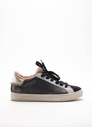 Adidași țesătură țesătură cu sclipici toc plat până la 3 cm negru CRIME LONDON femeie