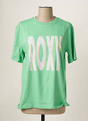 Tricou croială dreaptă mâneci scurte verde ROXY femeie