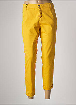 Pantalon 7/8 elasticitate mărime normală galben TEDDY SMITH femme