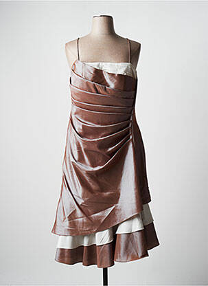 Rochie midi maro CREATIF PARIS femeie