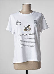 Tricou croială dreaptă mâneci scurte alb TIFFOSI femeie