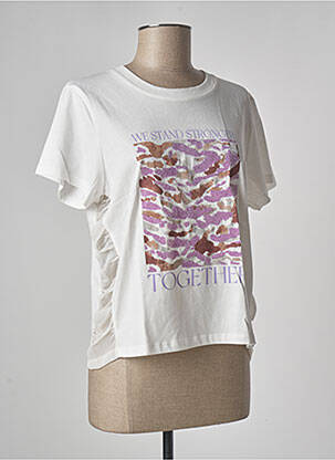 Tricou imprimeu fantezie mâneci scurte alb TIFFOSI femeie
