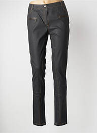Pantalon slim țesătură acoperită talie înaltă negru MERI & ESCA femme