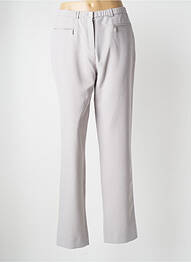 Pantalon drept țesătură crep talie înaltă gri GREGORY PAT femme