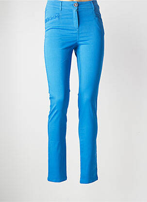 Pantalon slim albastru PAUSE CAFE femeie