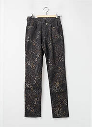 Pantalon drept țesătură crep talie înaltă negru MERI & ESCA femme