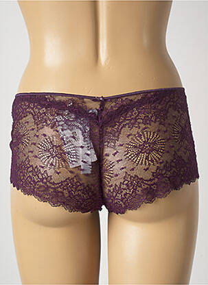 Shorty broderie cu panglică violet PALADINI femeie