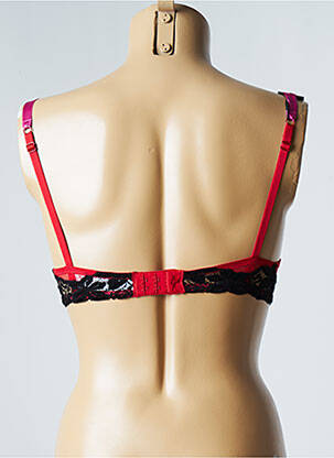 Sutien efect material satinat top sutien push-up roz ANDRES SARDA femeie