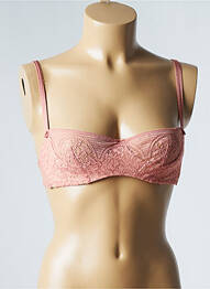 Sutien efect material satinat top bentiță roz CHANTELLE femme