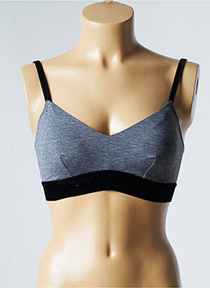 Sutien efect material satinat top triunghiuri gri PALADINI femeie
