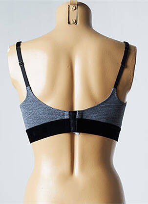 Sutien efect material satinat top triunghiuri gri PALADINI femeie