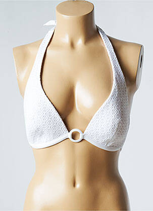 Sutien de costum de baie top triunghiuri top triunghiuri alb ANDRES SARDA femeie