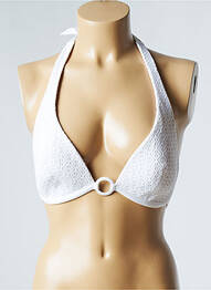 Sutien de costum de baie top triunghiuri top triunghiuri alb ANDRES SARDA femeie