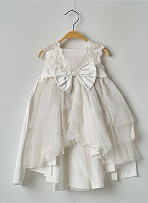 Rochie lungă alb ALETTA fată