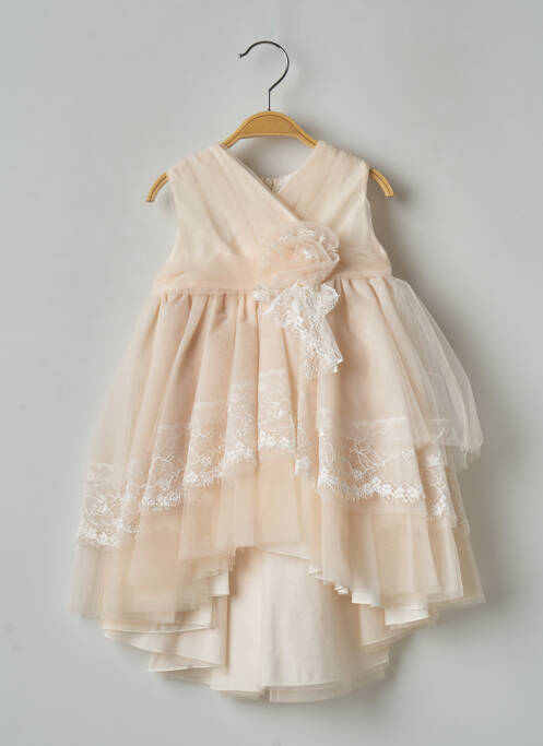 Rochie lungă roz ALETTA fată